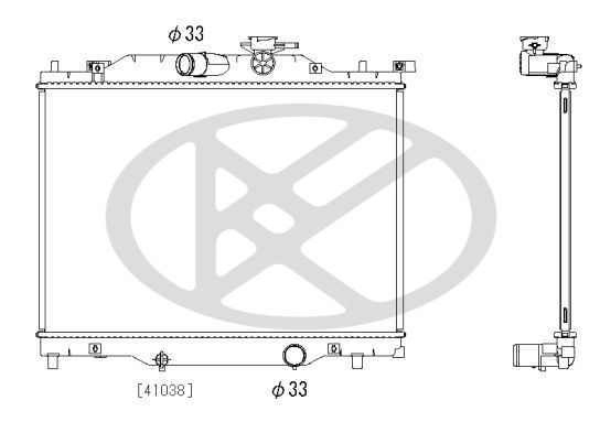 Kühler Motor passt zu: MAZDA 2 1.5 08.14-