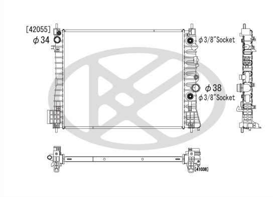 Kühler Motor passt zu: BUICK ENCORE 1.4 09.12-