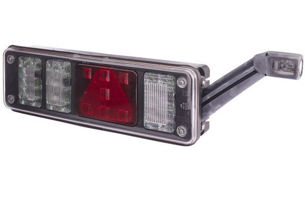 Lampe hinten R (LED, 24V, mit Blinker, nebellicht, rückfahrlicht, mit Bremsleuchte, standlicht, dreieckiger Reflektor, (en) with extension arm lamp with indicator)