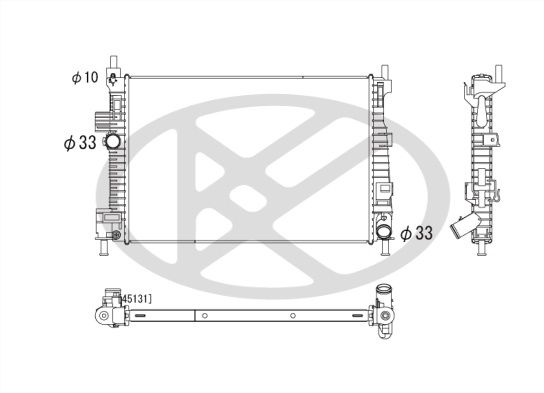 Kühler Motor passt zu: FORD C-MAX II, FOCUS III, GRAND C-MAX, MAZDA 3 1.6D 12.08-06.19