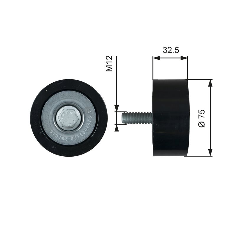 Umlenk-/Führungsrolle, Keilrippenriemen