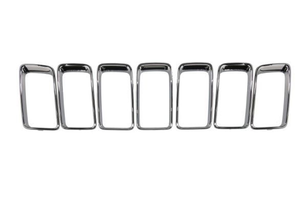 Attrappe Rahmen (Komplett, kunststoff, chrom) passt zu: JEEP GRAND CHEROKEE IV WK2 01.13-10.16