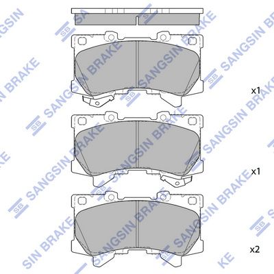 Bremsbelagsatz, Scheibenbremse