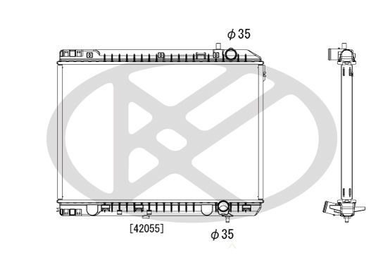Kühler Motor passt zu: KIA CARNIVAL I, CARNIVAL II, CARNIVAL III 2.2D/2.9D 08.99-06.15
