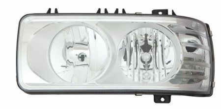Scheinwerfer L (H1/H7/LED/PY21W/W5W, Manuell, tageslichtfunktion, einsatzfarbe: chrom, blinkerfarbe: durchsichtig) passt zu: DAF LF 05.13-
