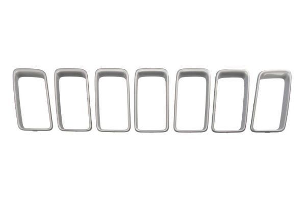 Attrappe Rahmen mitte (Komplett, silber) passt zu: JEEP GRAND CHEROKEE IV WK2 01.13-10.16