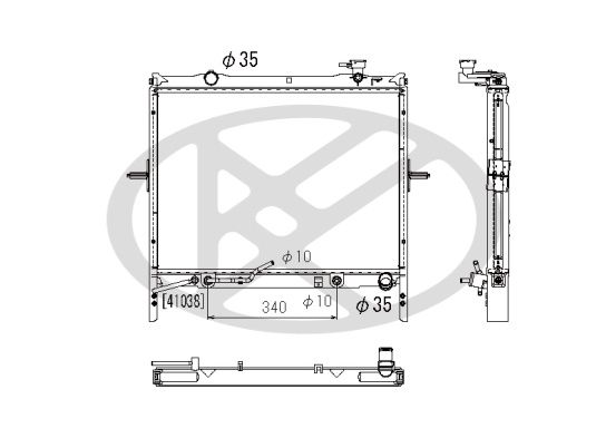 Kühler Motor passt zu: KIA SORENTO I 2.5D 08.02-12.11