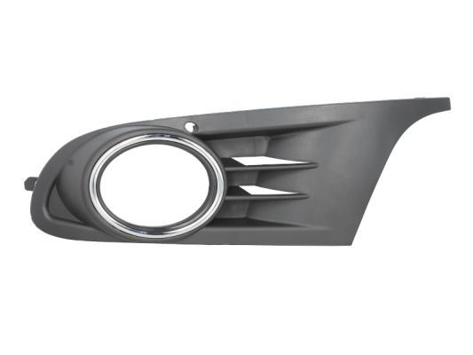 Stoßstangengitter vorne L (mit Löchern für Halogenscheinwerfer, chrom/schwarz) passt zu: VW GOLF VI 10.08-11.13