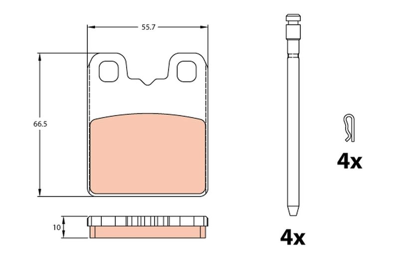 Bremsbelagsatz, Scheibenbremse