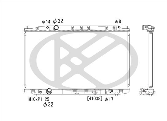 Kühler Motor passt zu: HONDA ACCORD VIII 2.2D 07.08-