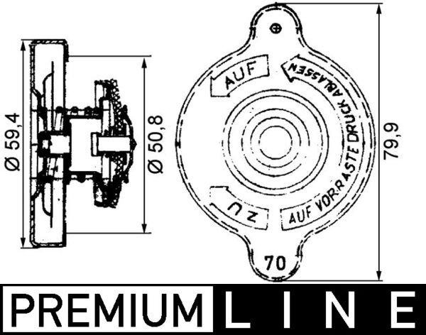 Verschlussdeckel, Kühler