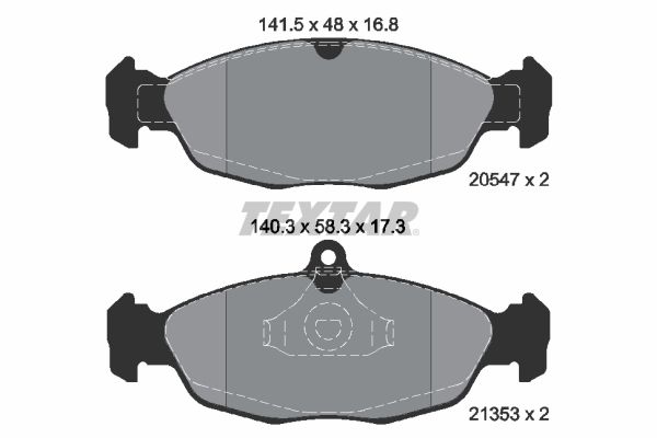 Bremsbelagsatz, Scheibenbremse