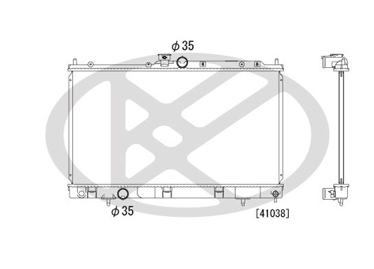 Kühler Motor (mit mechanischer getriebe) passt zu: MITSUBISHI LANCER CARGO/KOMBI, LANCER VI, LANCER VII, LANCER VIII 1.3-2.0 09.95-