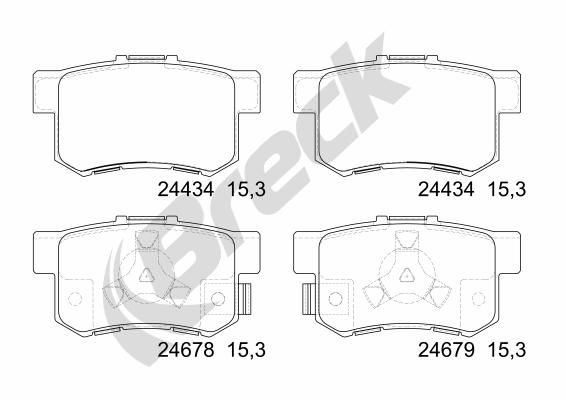 Bremsbelagsatz, Scheibenbremse