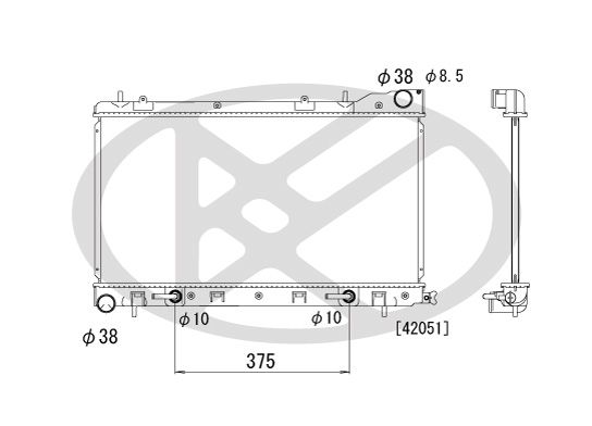 Kühler Motor passt zu: SUBARU FORESTER 2.0/2.5 02.02-12.08