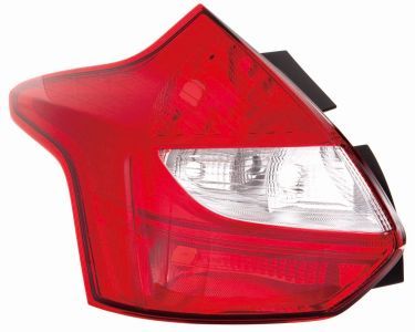 Lampe hinten L (LED/P21/4W/P21W/W16W, blinkerfarbe weiß, glasfarbe rot) passt zu: FORD FOCUS II Hatchback 5D 07.04-09.12