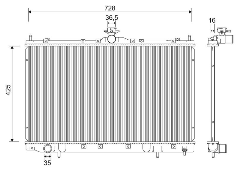 Kühler Motor (mit mechanischer getriebe) passt zu: MITSUBISHI GRANDIS 2.4 04.04-12.11
