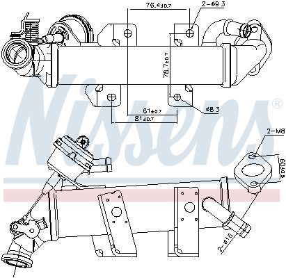Abgaskühler passt zu: NISSAN NV400, PRIMASTAR, QASHQAI +2, QASHQAI I, X-TRAIL, X-TRAIL II, OPEL MOVANO B, VIVARO A, RENAULT ESPACE IV, GRAND SCENIC III, KOLEOS I, LAGUNA 2.0D/2.3D 01.06-