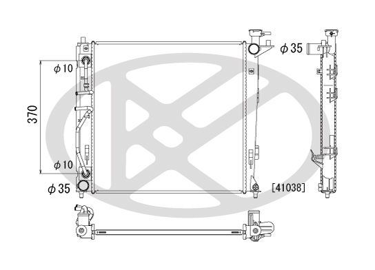 Kühler Motor passt zu: HYUNDAI IX35, KIA CARENS IV, SPORTAGE III, SPORTAGE IV 1.7D/2.0D 08.09-09.22