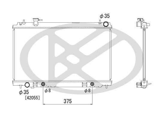Kühler Motor passt zu: NISSAN 350Z 3.5 09.02-12.09