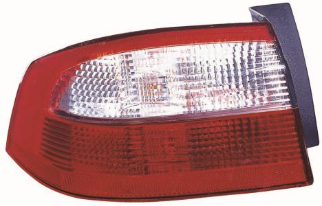 Lampe hinten L (äußerer Teil, P21/5W/P21W, blinkerfarbe weiß, glasfarbe rot) passt zu: RENAULT LAGUNA II Hatchback 03.01-04.05