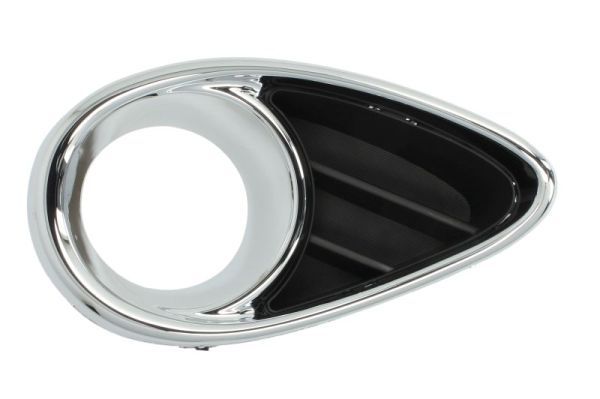 Stoßstangengitter vorne R (verchromter Rahmen, mit Löchern für Halogenscheinwerfer, schwarz) passt zu: INFINITI FX S51, QX70 03.08-