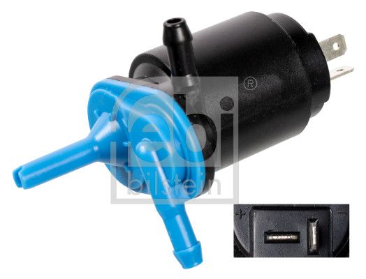 Waschwasserpumpe vorne (12V, Visier, zum Scheinwerfer) passt zu: ALFA ROMEO 145, 146, 147, 156, FIAT BRAVA, BRAVO I, COUPE, DOBLO, DOBLO CARGO, DOBLO/MINIVAN, GRANDE PUNTO, IDEA AUTOBUS-SEDAN 07.87-