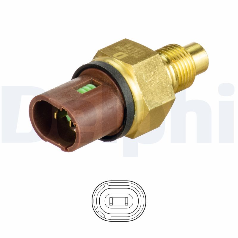 Kühlmitteltemperatur -Sensor (anzahl der Pins: 2, braun) passt zu: RENAULT 19 I, 19 I CHAMADE, 19 II, 19 II CHAMADE, 19 II/HATCHBACK, CLIO I, MEGANE I, MEGANE I CLASSIC 1.2-2.1D 01.88-08.03