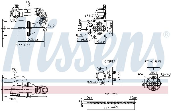 Abgaskühler passt zu: DACIA DOKKER, DOKKER/MINIVAN, DUSTER, LOGAN, LOGAN EXPRESS, LOGAN II, LOGAN MCV, LOGAN MCV II, SANDERO, SANDERO II, NISSAN KUBISTAR, MICRA III, NOTE, NV200 1.5D 06.01-