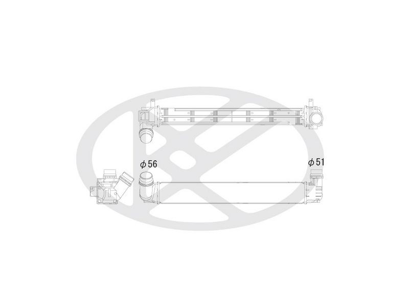 Ansaugluftkühler passt zu: RENAULT FLUENCE, GRAND SCENIC III, MEGANE, MEGANE III, SCENIC III 1.2-2.0D 11.08-