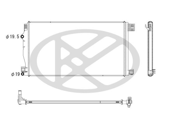 Kühler Motor passt zu: TOYOTA C-HR 1.2 10.16-