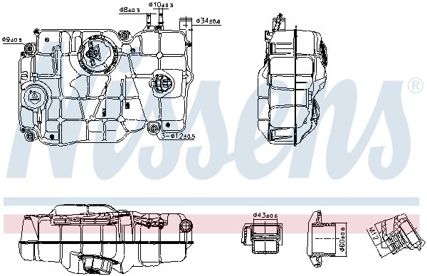 Kühlmittelausgleichsbehälter (mit Niveausensor) EURO 6 passt zu: SCANIA G II, P II, R II, S DC13.139-OC13.101 09.16-