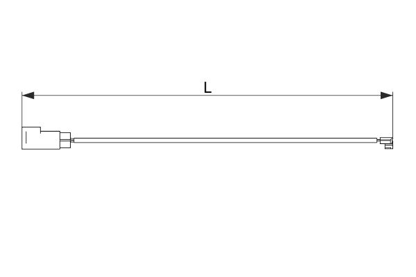 Bremsbelagverschleißsensor (stückzahl in der Verpackung: 1Stück) passt zu: FORD TRANSIT, TRANSIT TOURNEO 2.2D-3.2D 04.06-12.14