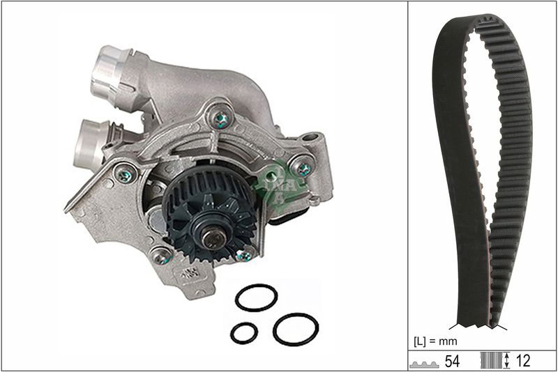 Kühlmittelpumpe, mit dichtung ((EN) with a belt) passt zu: AUDI A3, A4 ALLROAD B8, A4 B8, A5, A6 C7, A8 D4, Q3, Q5, TT, SEAT ALHAMBRA, ALTEA, ALTEA XL, EXEO, EXEO ST, LEON 1.8-3.0 09.04-07.19