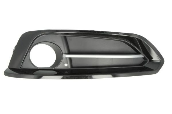 Stoßstangengitter vorne L (mit Löchern für Halogenscheinwerfer, schwarz/silber, SPORT) passt zu: BMW 2 F22, F23, F87 Cabrio / Coupe 10.13-06.16