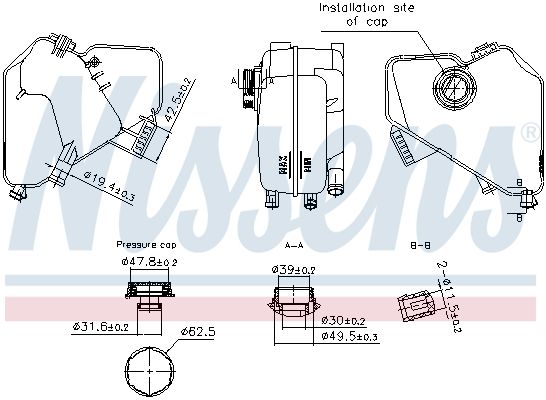 Kühlmittelausgleichsbehälter passt zu: FORD B-MAX, ECOSPORT, FIESTA, FIESTA VI, KA 06.08-