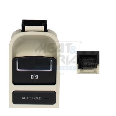 Schalter für Feststellbremse passt zu: SEAT ALHAMBRA, VW SHARAN, SHARAN/MINIVAN, TIGUAN 1.4-2.0D 09.07-04.24