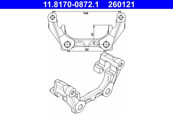 Halter, Bremssattel