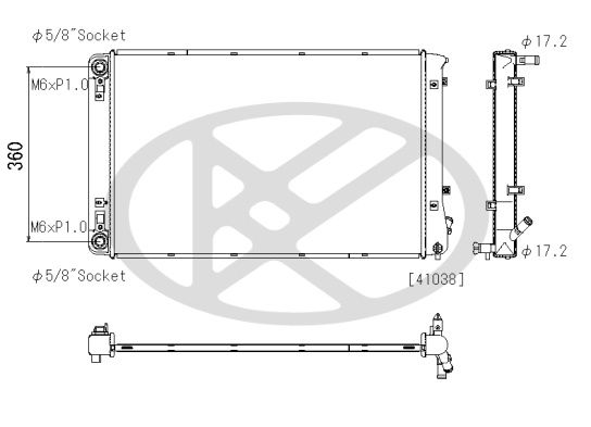 Kühler Motor passt zu: HYUNDAI IONIQ, KIA NIRO, NIRO I 1.6H 03.16-
