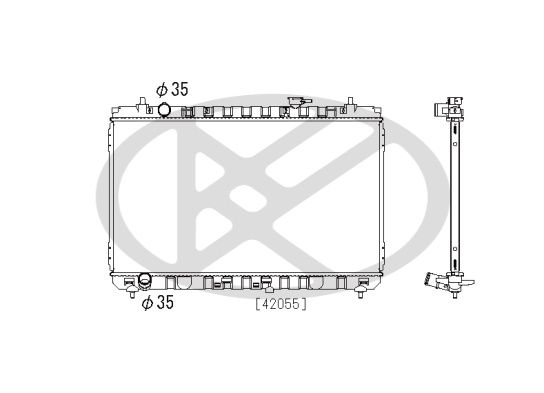 Kühler Motor (mit mechanischer getriebe) passt zu: KIA CARNIVAL III 2.7 06.06-06.15