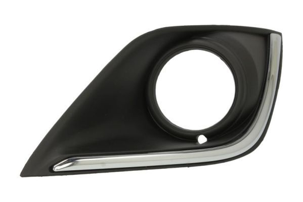 Stoßstangengitter vorne R (mit Chrom-Stipe, mit Löchern für Halogenscheinwerfer, kunststoff, schwarz) passt zu: MITSUBISHI OUTLANDER III 02.15-09.18