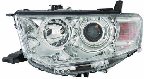 Scheinwerfer L (H11/HB3, elektrisch, ohne motor, einsatzfarbe: chrom, blinkerfarbe: gelb) passt zu: MITSUBISHI L 200 / TRITON 11.05-11.10