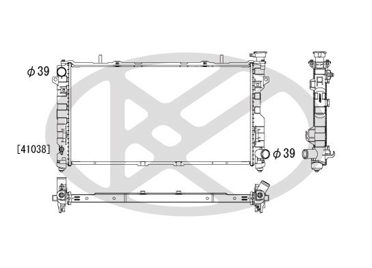 Kühler Motor passt zu: CHRYSLER VOYAGER IV 2.4 02.00-12.08