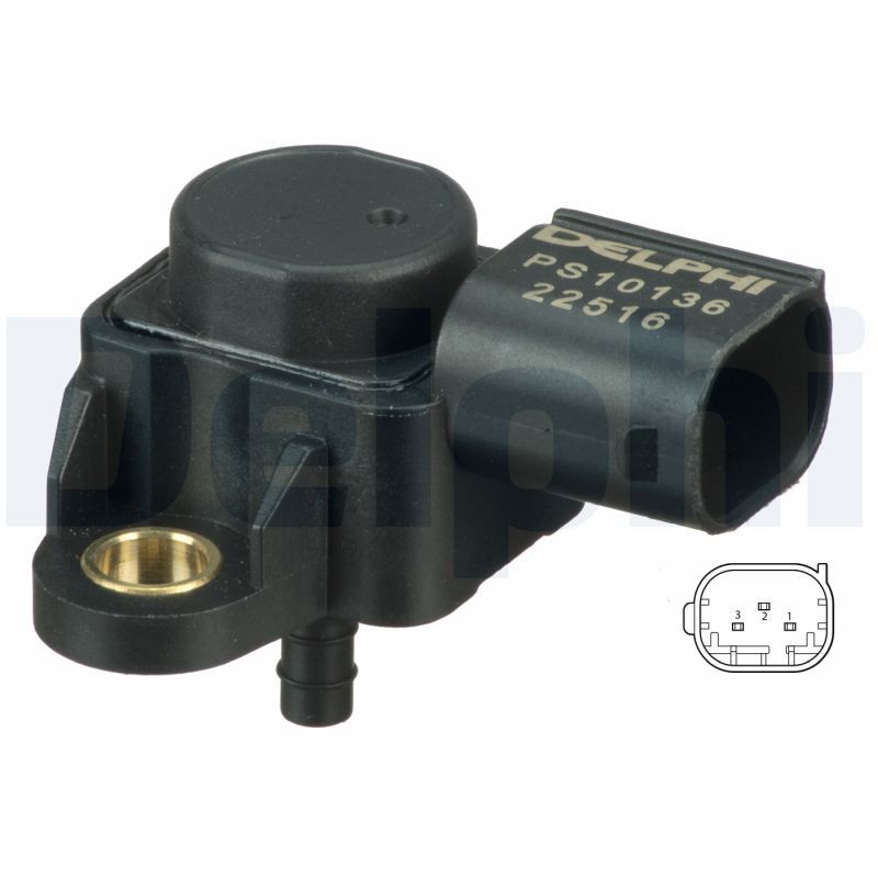 Drucksensor im Ansaugkrümmer (3 pin) passt zu: MERCEDES A (W168), A (W169), B SPORTS TOURER (W245), B SPORTS TOURER (W246, W242), C (C204), C (CL203), C T-MODEL (S202) 0.8D-6.2 01.95-