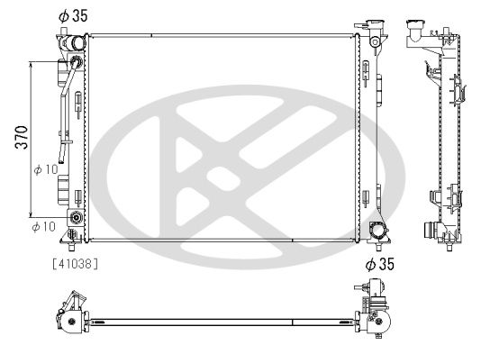 Kühler Motor (automatikgetriebe/mit mechanischer getriebe) passt zu: HYUNDAI SONATA VII 2.0/2.4 09.14-12.19
