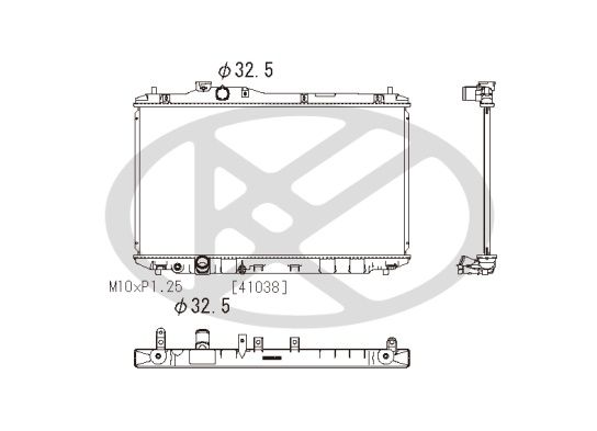 Kühler Motor (mit mechanischer getriebe) passt zu: HONDA CIVIC IX 1.6/1.8 09.11-12.16