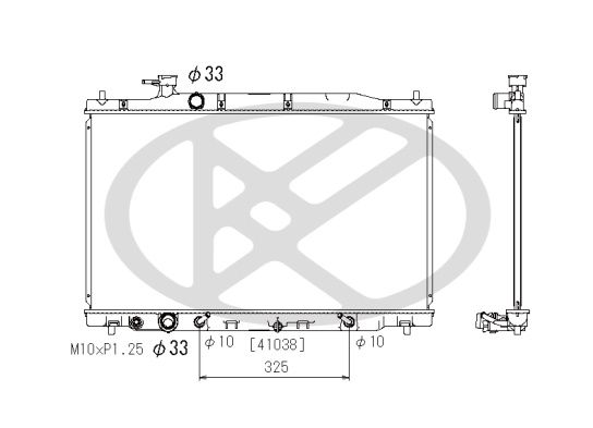 Kühler Motor passt zu: HONDA CR-V III 2.4 06.06-12.12