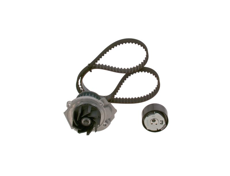 Ventilsteuerung Satz (Riemen + Rolle + Flüssigkeitspumpe) passt zu: ABARTH 124 SPIDER, 500 / 595 / 695, 500C / 595C / 695C, GRANDE PUNTO, PUNTO, PUNTO EVO, ALFA ROMEO GIULIETTA 1.1-3.0D 04.97-