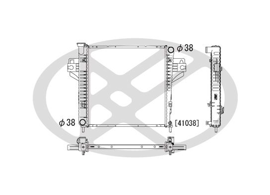 Kühler Motor (mit mechanischer getriebe) passt zu: JEEP CHEROKEE, LIBERTY 2.4 01.01-01.08