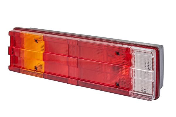 Lampe hinten L (P21W/R5W, 12/24V, mit Blinker, nebellicht, rückfahrlicht, mit Bremsleuchte, standlicht, mit Kennzeichenbeleuchtung) passt zu: MERCEDES ATEGO, VARIO, VARIO (B667, B670, B668) 09.96-